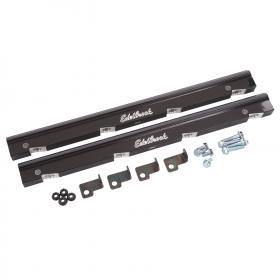 Edelbrock 3504, Fuel Rails, Aluminum, Black Anodized, Holden, (Pair) Inlet Size: -6 AN O-ring 